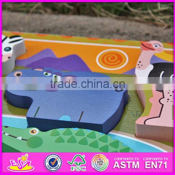 2016 new design educational wooden animal shape games for preschoolers W14D017