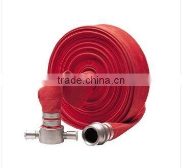 RED FIRE HOSE SYNTHETIC RUBBER LINING with Canvas