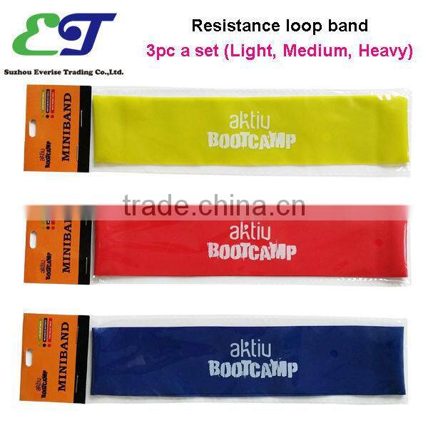 Exercise Loop Bands / Stretch Bands / Fitness Bands / Resistance Bands Set (Light, Medium, Heavy)