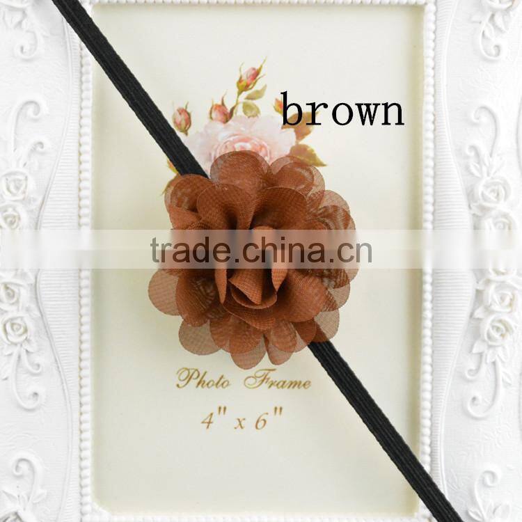 2015 Girl's Head Accessories Turban Headband Baby Flower Elastic Hairband Daisy Flower Lace Headband For Kids
