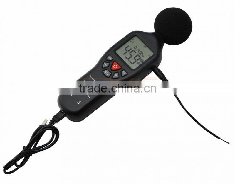 30~130dB USB Digital Sound Auto Ranging Level Meter Decible Logger Noise level Meter
