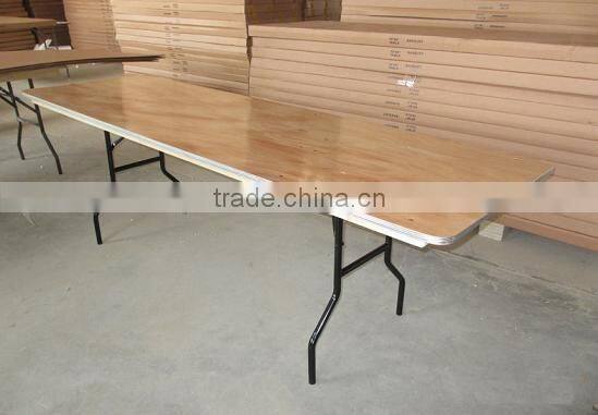 Used Cheap Plywood Banquet Rect Folding Tables For Sale