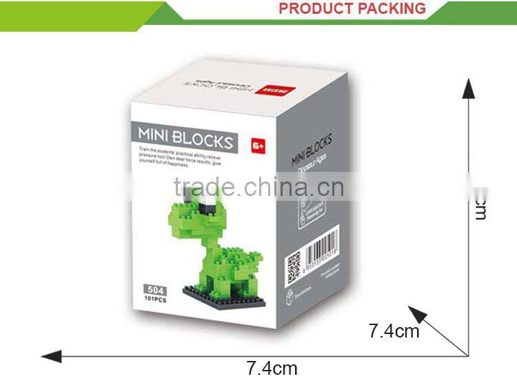 Hot sale children intelligence toys puzzle mini dinosaur building blocks