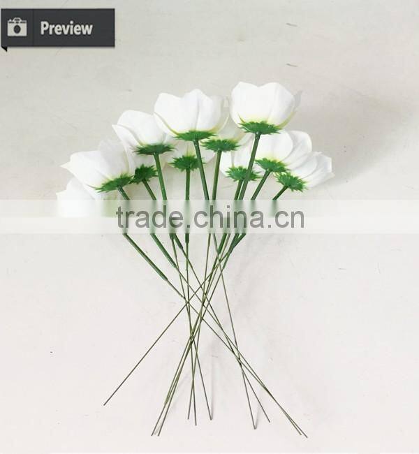 Hot Sale Big Christrose Hvid Single Decorative Artificial Sakura Flower Customized