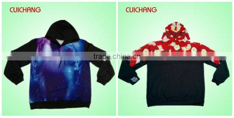wholesale heat transfer/silk screen print polyester/cotton custom design fashion hoodies LMWY-072