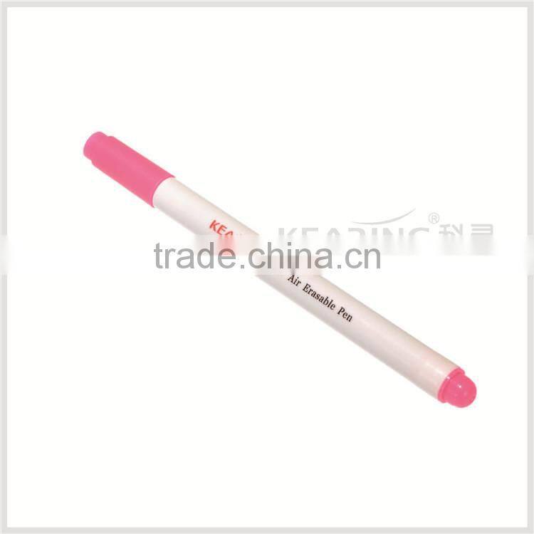 2017 New Kearing Single Tip Pink Color Auto Vanishing Pen Fabric Air Erasable Pen