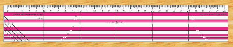 Kearing 5*15*0.12cm rectangle patchwork Grading rulers for sewing 1.2mm thickness Plastic Rulers# W5150