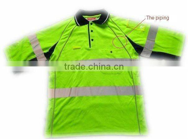 cotton reflective piping for garment