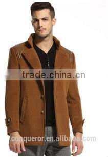 wool winter coat . men kahaki jacket BCT003