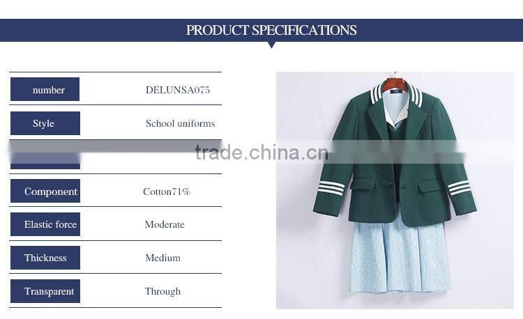 Custom Green Winter School Uniform Blazer