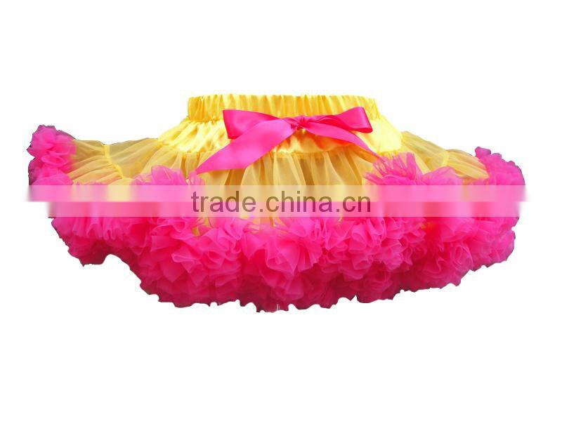 Lovely Pettiskirt Kids Birthday Party Dress Baby Girls Fancy Skirts Girl Pink Chiffon Skirt Boutique Dress