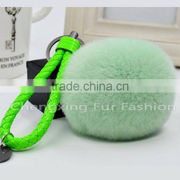 CX-R-24 Keychain Genuine Rex Rabbit Fur Mobile Phone Charm