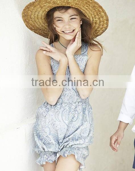 New design child used clothes for baby girl printed fabric