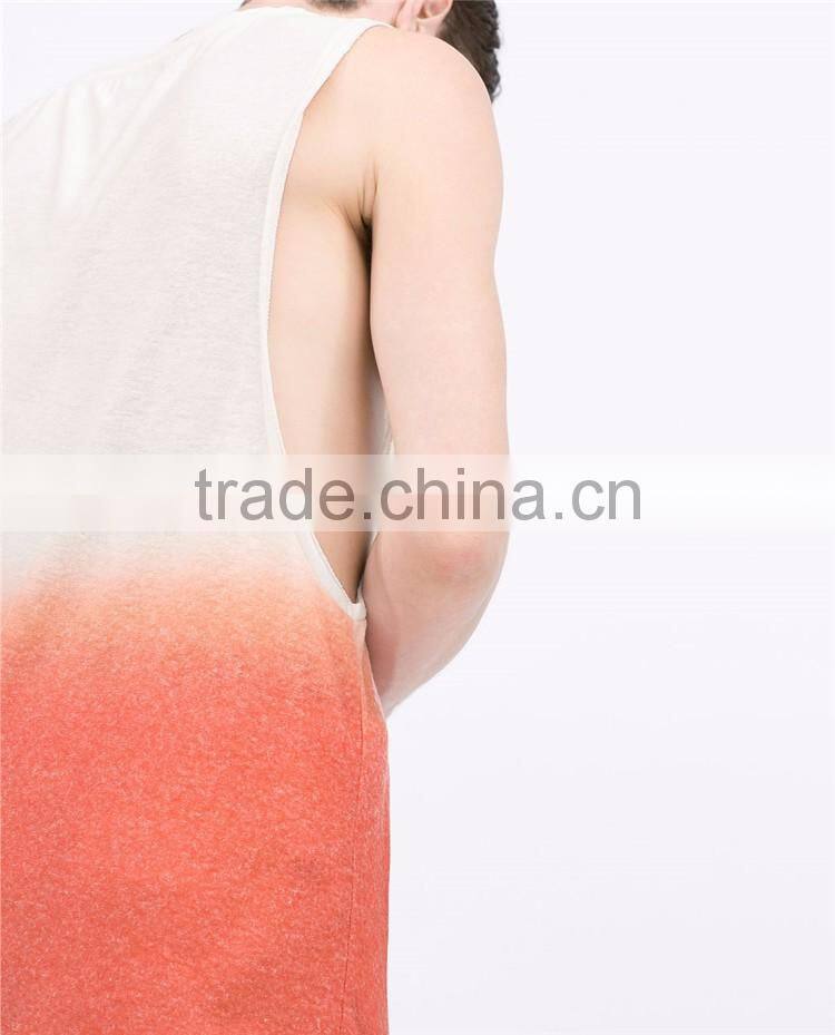 Hot selling tie dyed mens tank top