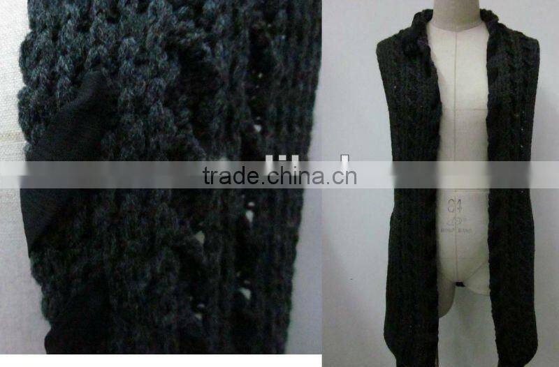 2015 knit fur fabric designed sweater