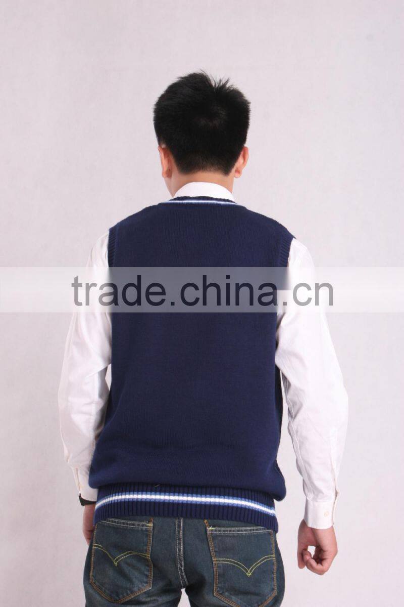 Knitting Sleeveless Name Brand Sweaters Vest For Men