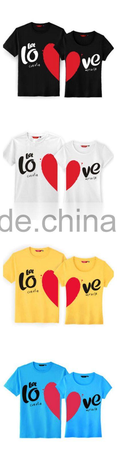 2016 Korea Fashion Love Printed T-Shirt For Couple