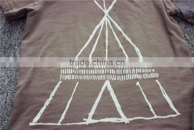 New arrival simple pattern print wholesale T-shirts for children,baby clothing