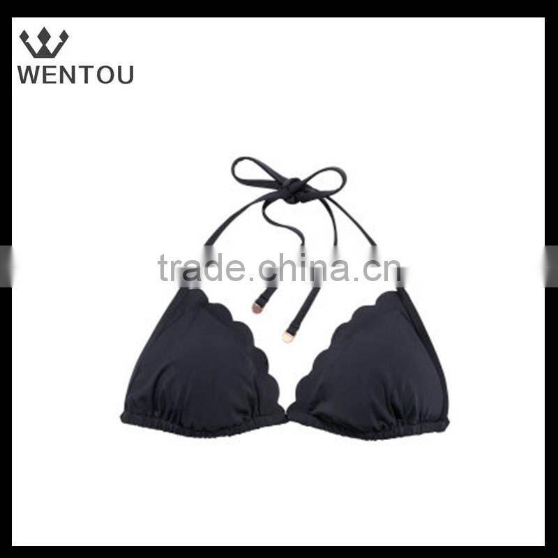 New design black Scalloped Bikini