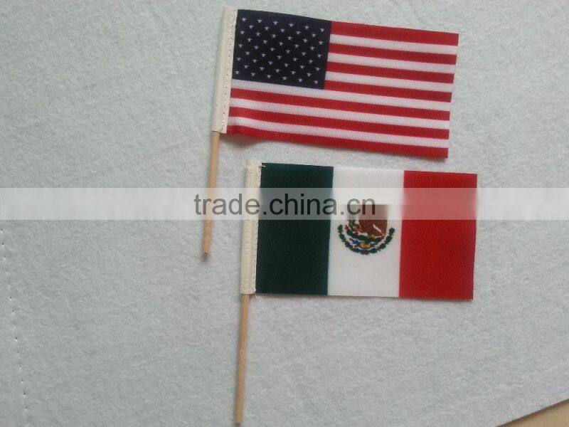 color printing hand flag