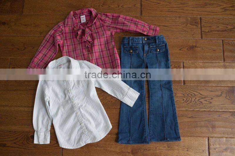 Toddler Girl Baby Jeans Long Sleeve Shirts Outfit Fall and Winter
