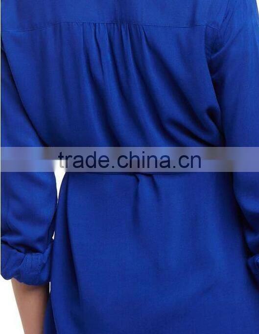 Maternity clothes wholesale maternity wear work shirt with front pocket
