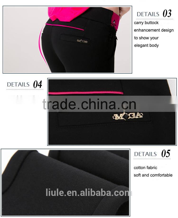 new fashion black lace slimming brand 2014 latest ladies fashion trousers design