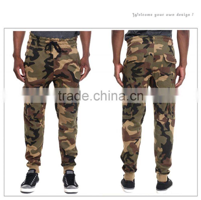 men's fashion baggy long camo pants wholesale boys camo long pants