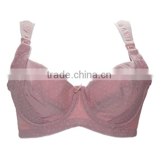 High quality breathable dot 3/4 cup Ladies Cotton Nursing Bar