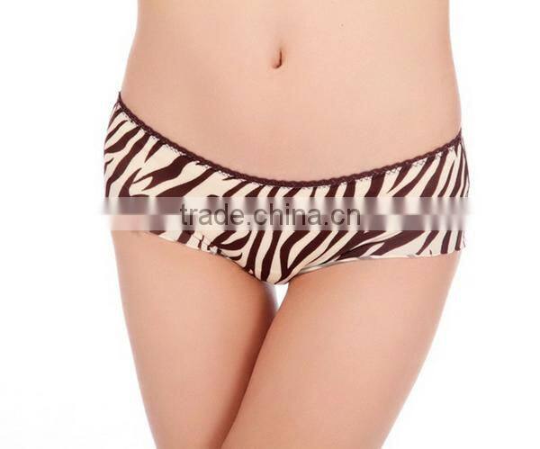 Middle Waist Zebra Seamless Women Underwear