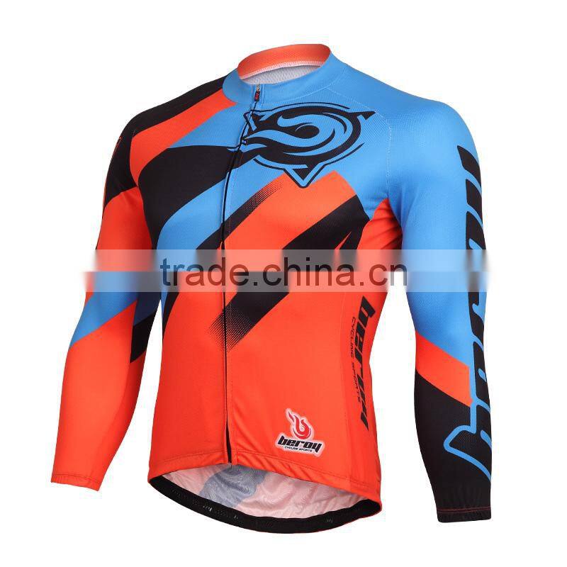 BEROY china manufacturer cheap cycle shirts, 100% polyester long sleeve biking jersey new arrival