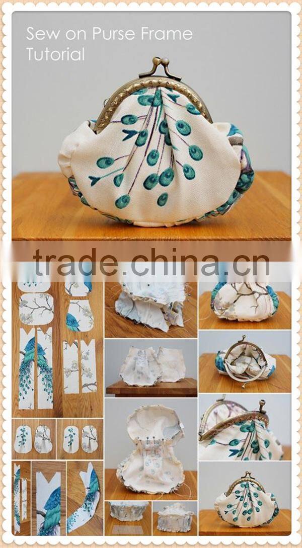 8.5cm High Quality Flower Head DIY Clutch Purse Frame Metal Coin Purse Frame