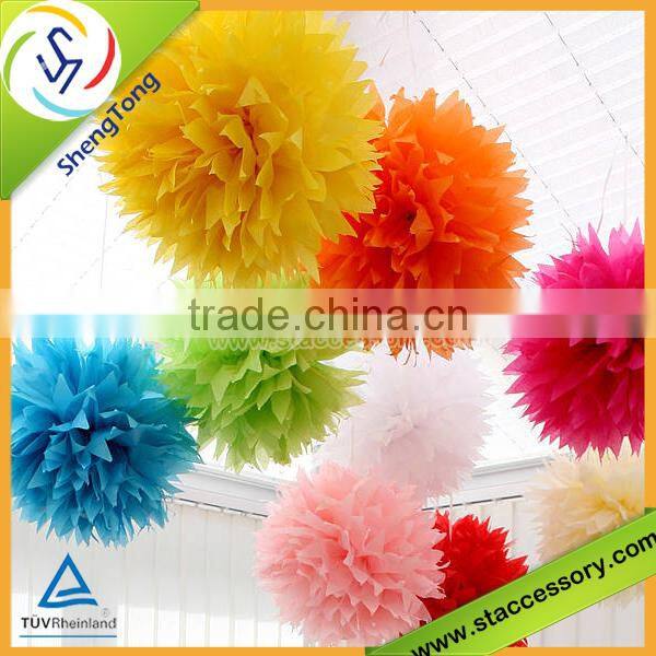 wholesale tissue paper pom poms/paper flower/paper pompoms