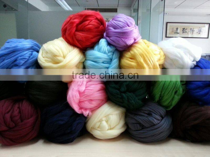 virgin grade high bulk polyester tops