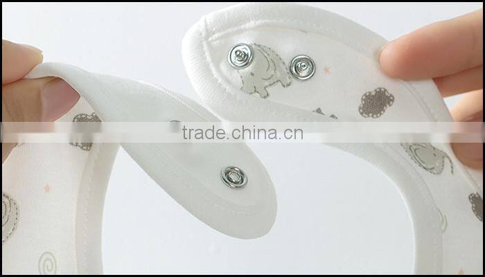 digital printed saliva towel bib,organic cotton snap fastener baby bib