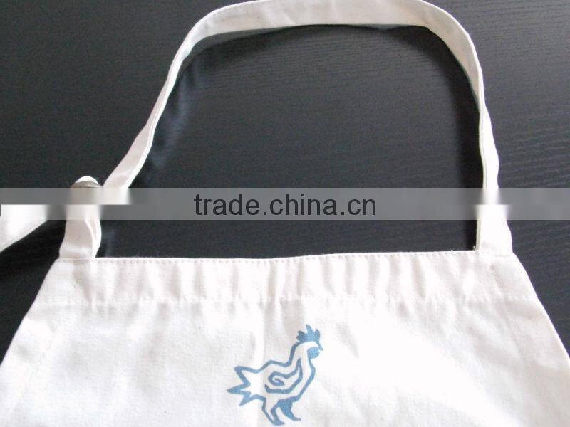 wholesale high quality kitchen apron printed organic cotton apron with pocket