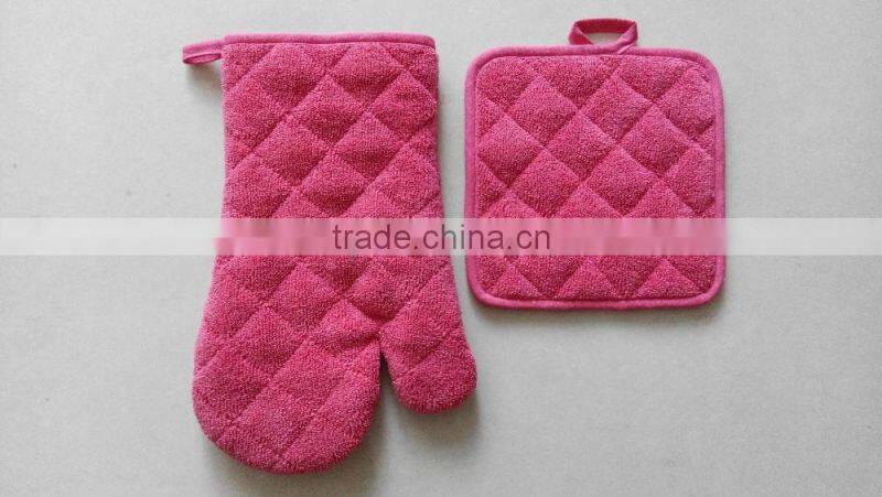2 pcs kitchen set plain pot holder, cheap pot holders and oven gloves
