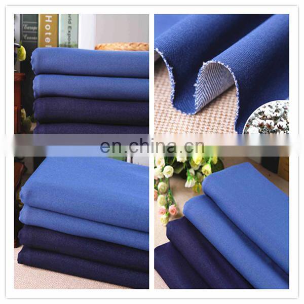 Cotton polyester stretch denim Indigo blue denim with 10oz denim fabric stock
