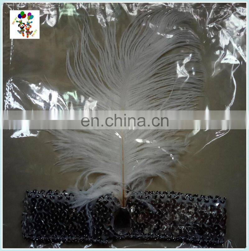 Cheap Party Fancy Dress Elastic Native Indian Feather Headbands HPC-0738