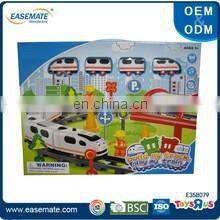 Wholesale building block toy car tracks with suitcase