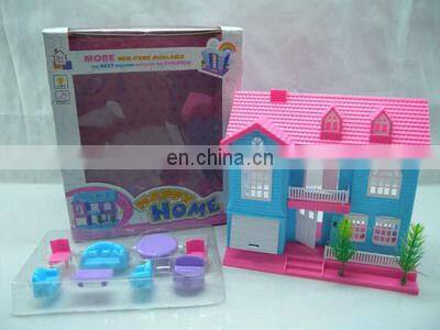 hot sell flashing light and music plastic b/o villa toys
