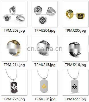 Customizable 316l Stainless Steel Freemason Masonic Jewelry