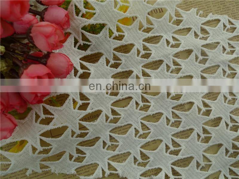 2017 hot sale good quality 100% polyester embroidery lace fabric for dress