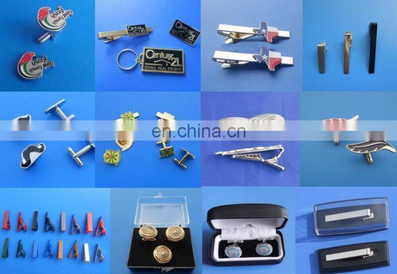 Stock custom shape gold silver metal solid cufflinks