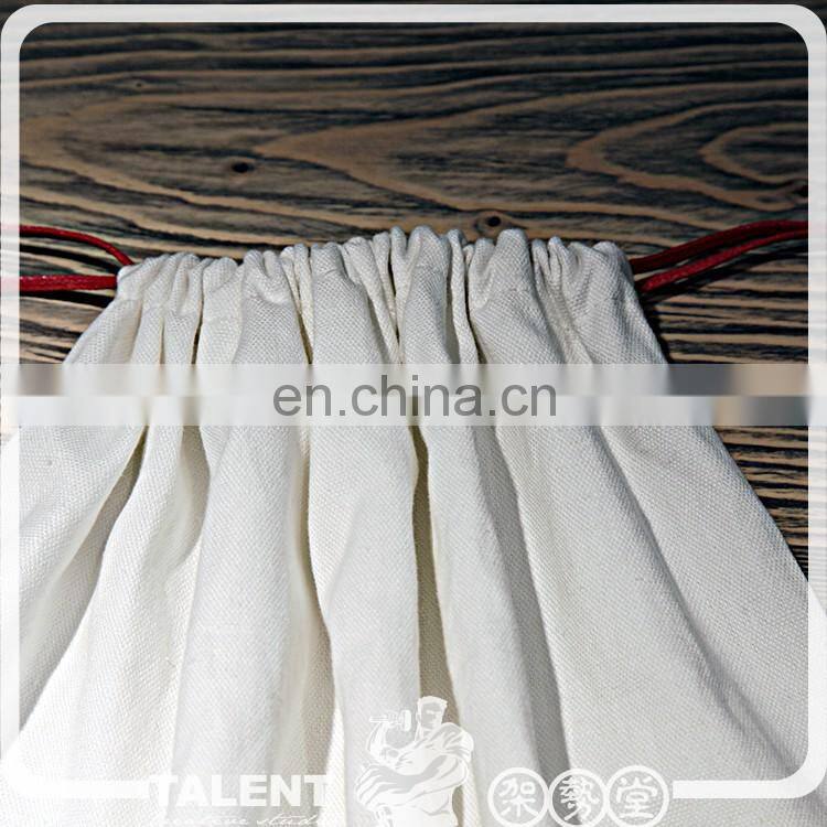 Custom embroidery logo plain ECO 100% pecent cotton organic Cloth cotton Cloth Drawing string Bag