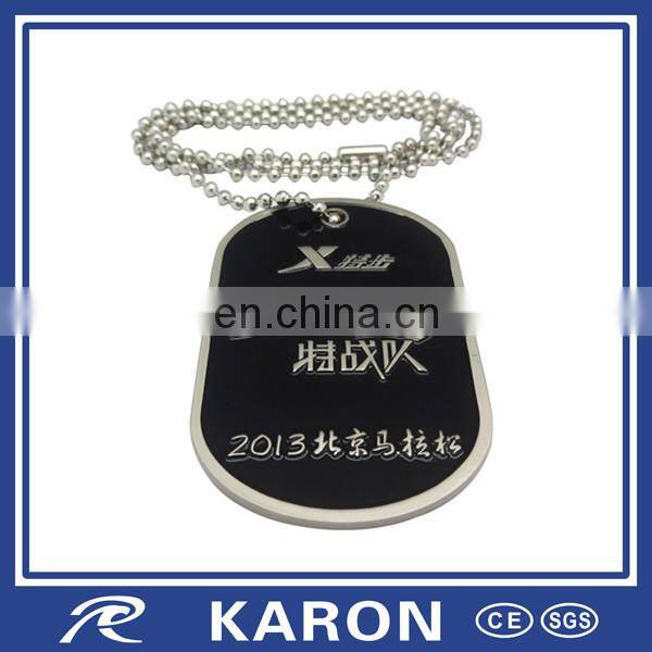 quality double sided custom dog tag with ball chain