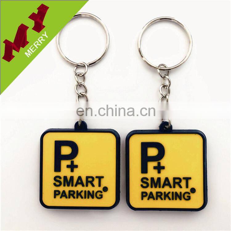 Fast delivery time cheap custom rubber keychain