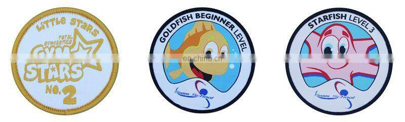 sport club woven badges with high quality and cheao price