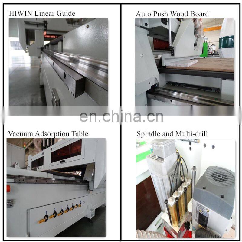 wood router table/China CNC Router with Auto-push and Multi-drill and Dust collector