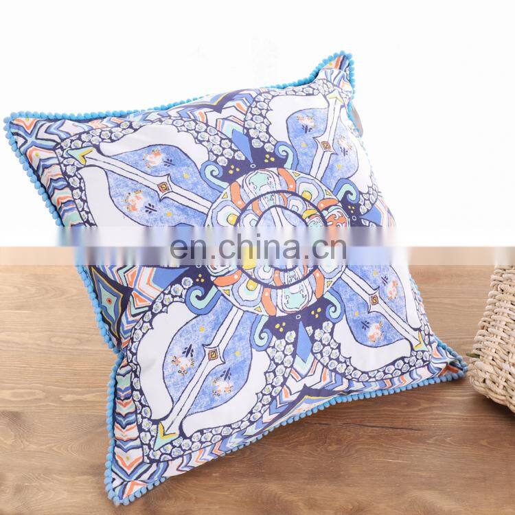 National Garden Nanjing Backrest pompom Decorative Cushions Outdoor Chair Cushion For Sofa